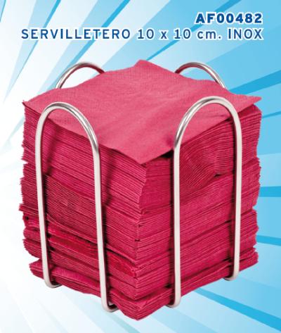 SERVILLETERO 10x10 INOX. 1 UN