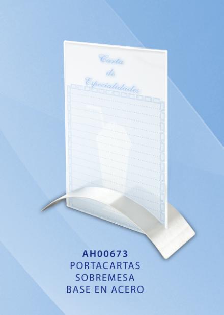 PORTA CARTAS SOBRMESA BASE INOX.  1 UN