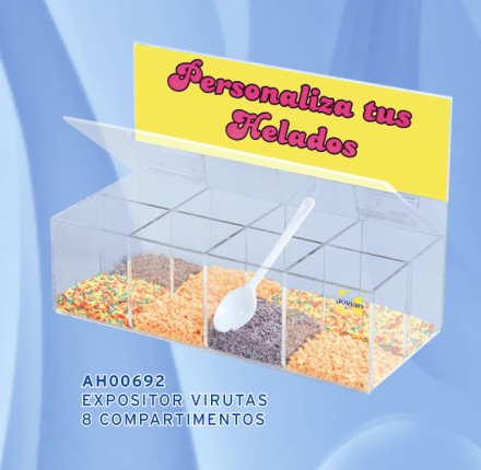 EXPOSITOR VIRUTAS 8 COMPARTIMENTOS 1 UN